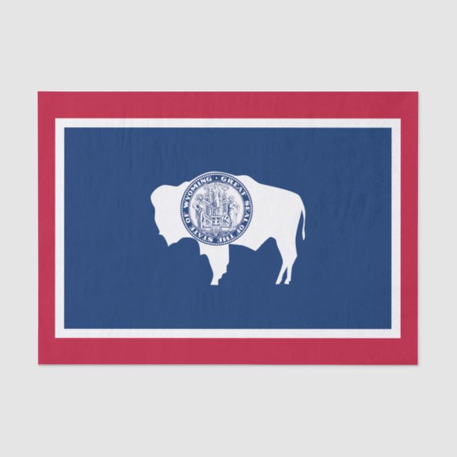 Papier Mousseline Drapeau de l'État du Wyoming (Recto)
