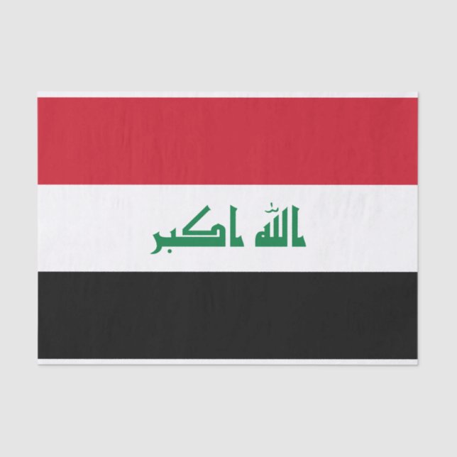 Papier Mousseline Drapeau de l'Irak (Recto)