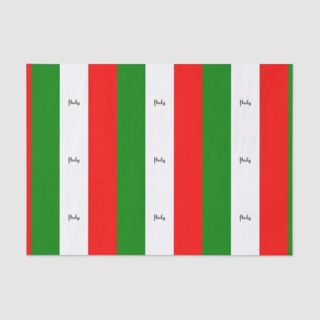 Papier Mousseline Drapeau de l'Italie (Recto)