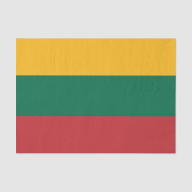 Papier Mousseline Drapeau de Lituanie (Recto)