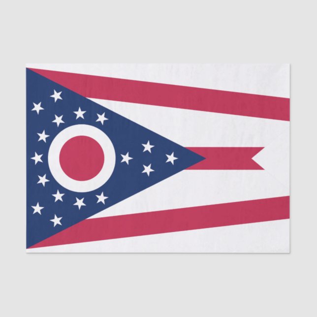 Papier Mousseline Drapeau de l'Ohio (Recto)