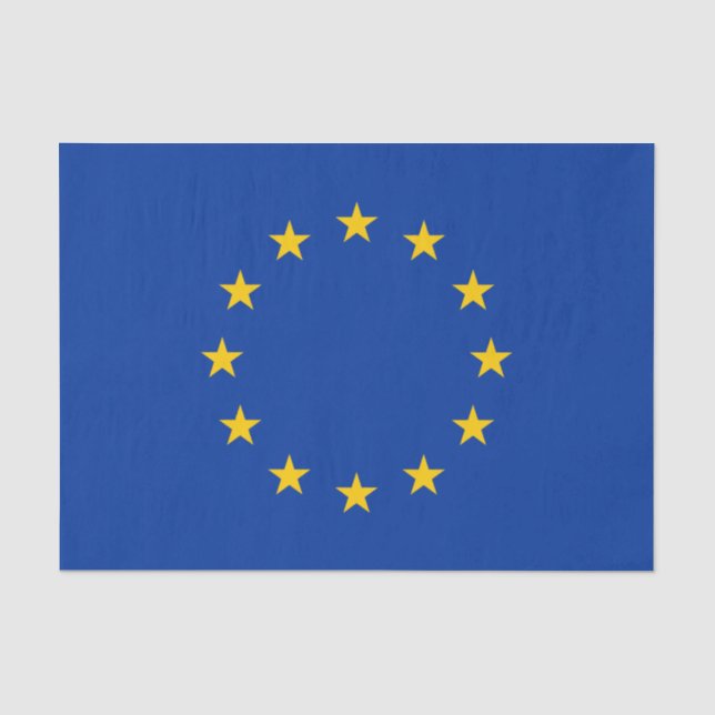 Papier Mousseline Drapeau de l'Union européenne (Recto)