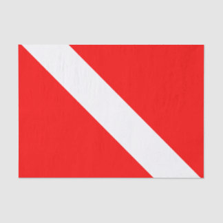 Papier Mousseline Drapeau de plongée Plongeur en apnée Plongeur en b