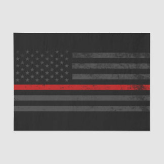 Papier Mousseline Drapeau de pompier affligé par obscurité