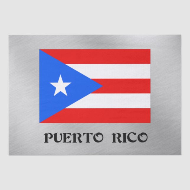 Papier Mousseline Drapeau de Porto Rico (Recto)