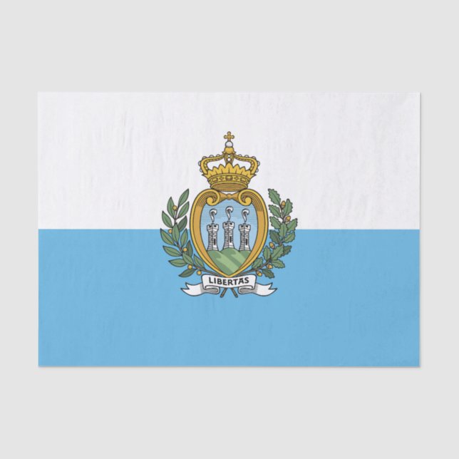 Papier Mousseline Drapeau de Saint-Marin (Recto)