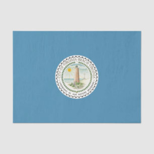 Papier Mousseline Drapeau de Virginia Beach (Virginie, USA)