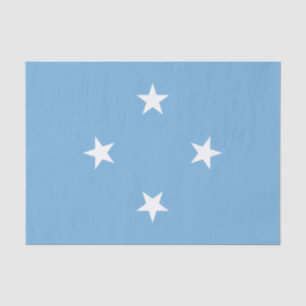 Papier Mousseline Drapeau des États fédérés de Micronésie