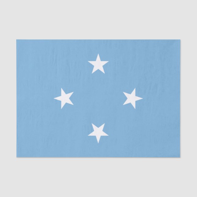 Papier Mousseline Drapeau des États fédérés de Micronésie (Recto)