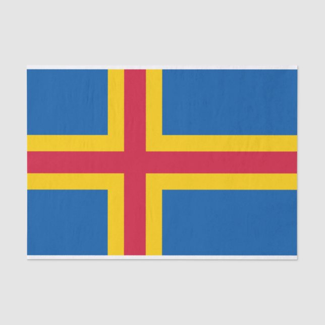 Papier Mousseline Drapeau des îles Åland patriotiques (Recto)
