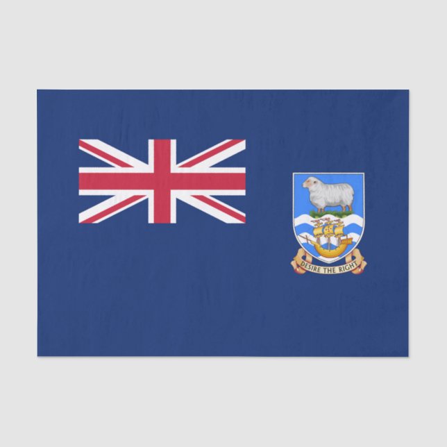 Papier Mousseline Drapeau des îles Falkland (Recto)