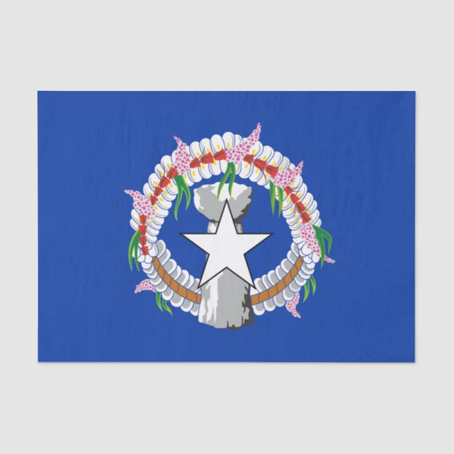 Papier Mousseline Drapeau des îles Mariannes du Nord (Recto)