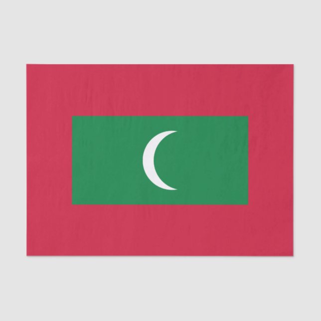 Papier Mousseline Drapeau des Maldives (Recto)