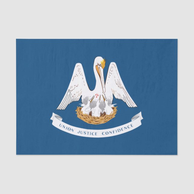 Papier Mousseline Drapeau d'État de Louisiane (Recto)