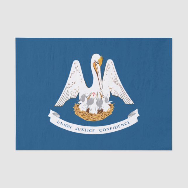 Papier Mousseline Drapeau d'État de Louisiane (Recto)