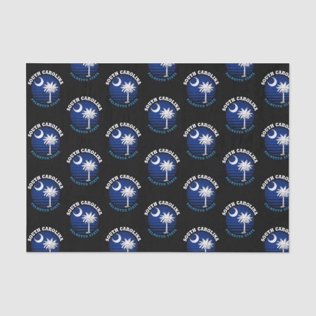 PAPIER MOUSSELINE DRAPEAU D'ÉTAT DE PALMETTO DE CAROLINE SUD (Recto)