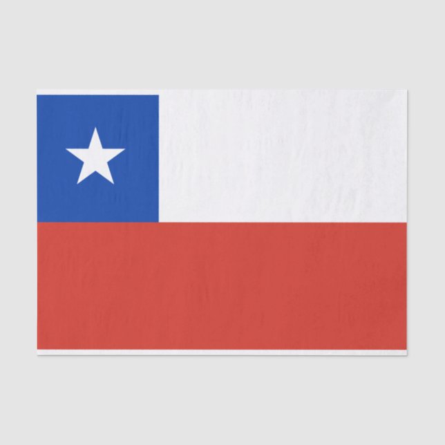Papier Mousseline Drapeau du Chili (Recto)