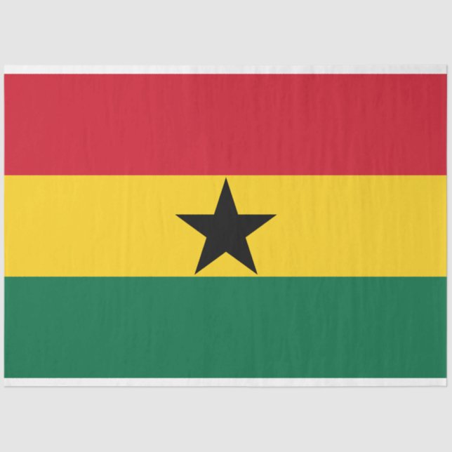Papier Mousseline Drapeau du Ghana (Recto)