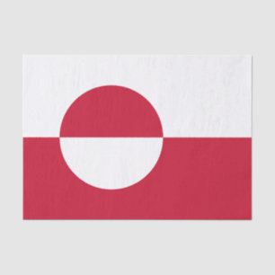 Papier Mousseline Drapeau du Groenland