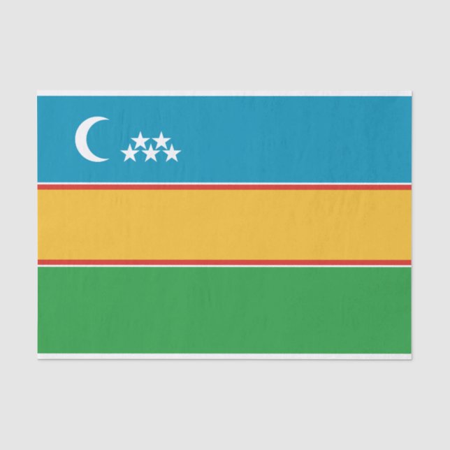 Papier Mousseline Drapeau du Karakalpakstan (Recto)