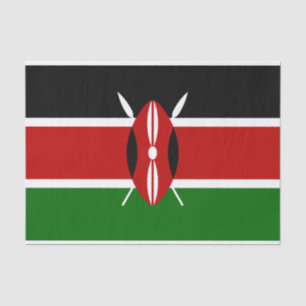 Papier Mousseline Drapeau du Kenya Tissus Paper