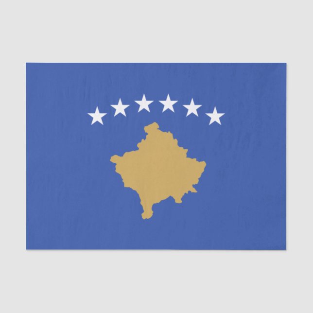 Papier Mousseline Drapeau du Kosovo (Recto)