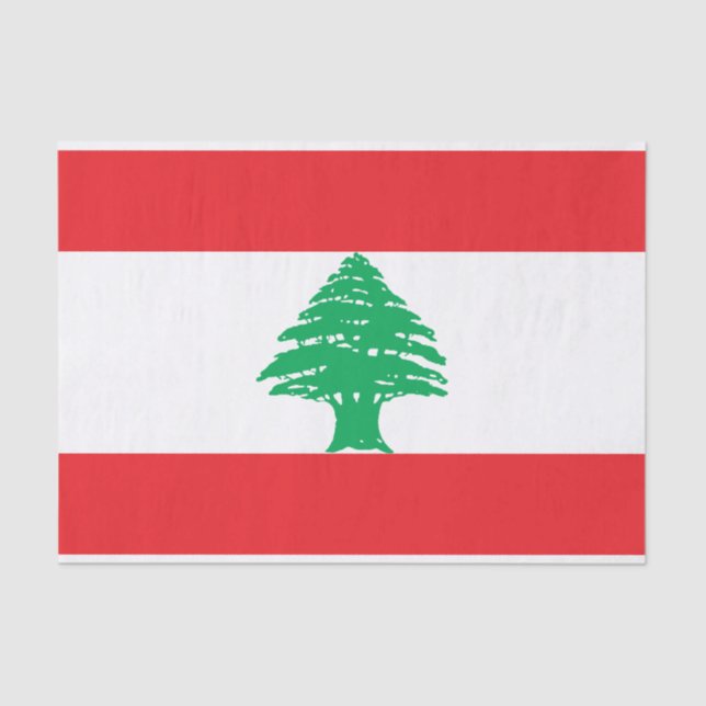 Papier Mousseline Drapeau du Liban (Recto)