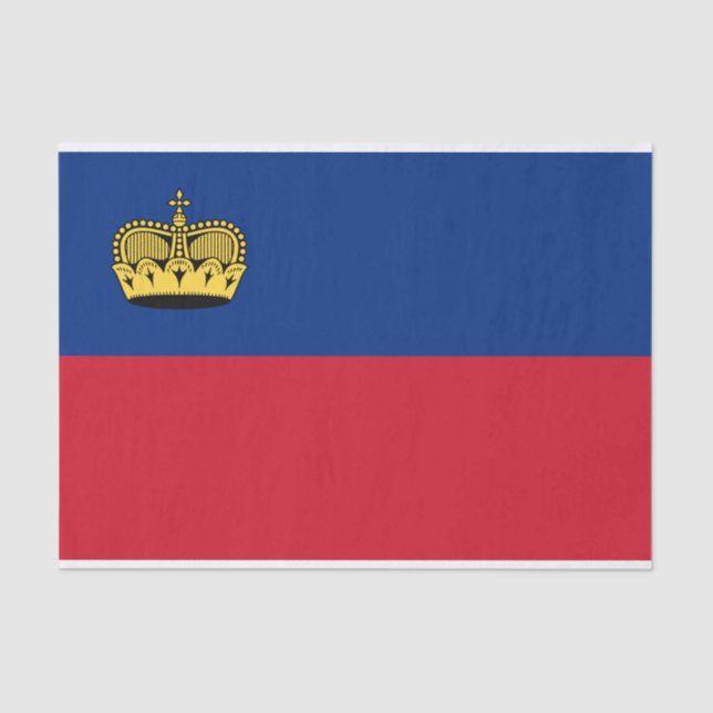 Papier Mousseline Drapeau du Liechtenstein (Recto)