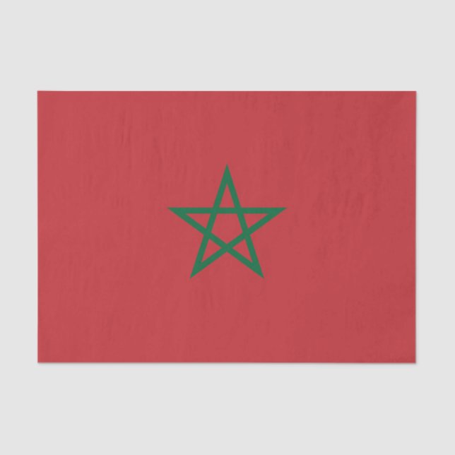 Papier Mousseline Drapeau du Maroc (Recto)
