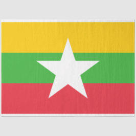 Papier Mousseline Drapeau du Myanmar (Birmanie)