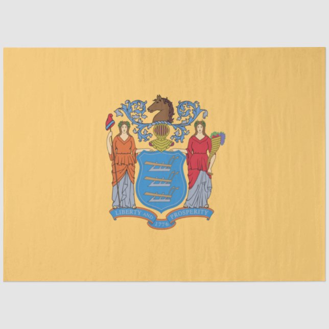 Papier Mousseline Drapeau du New Jersey (Recto)