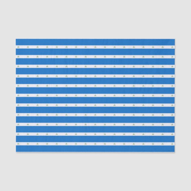 Papier Mousseline Drapeau du Nicaragua (Recto)