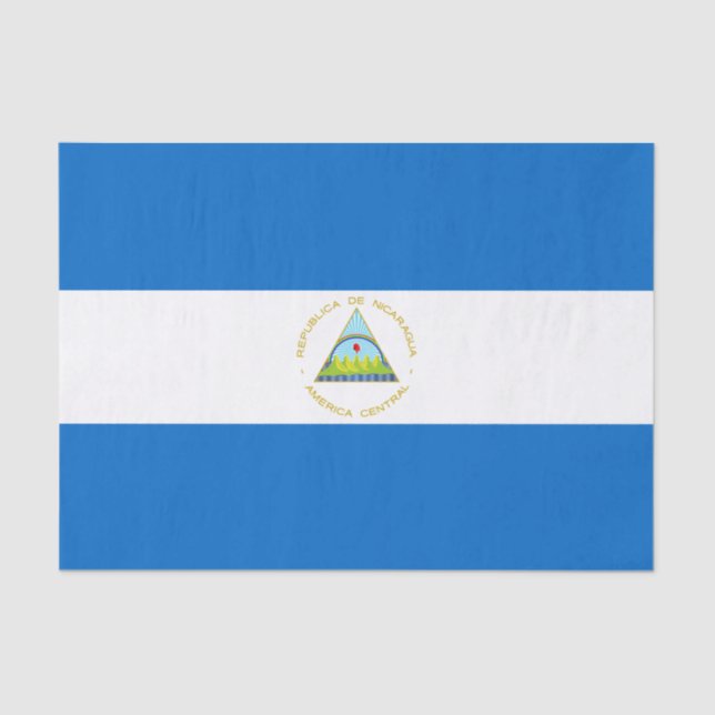 Papier Mousseline Drapeau du Nicaragua (Recto)