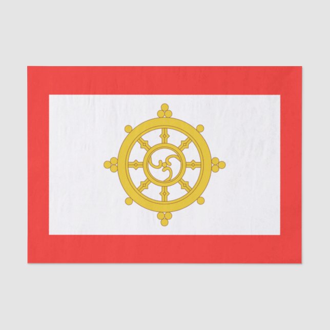 Papier Mousseline Drapeau du royaume de Sikkim (Recto)
