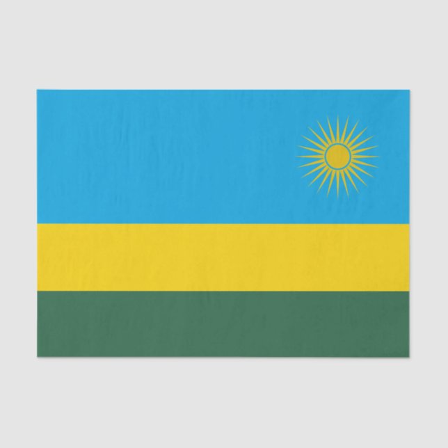 Papier Mousseline Drapeau du Rwanda (Recto)