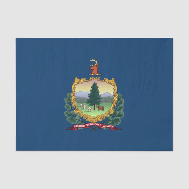 Papier Mousseline Drapeau du Vermont (Recto)