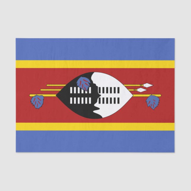 Papier Mousseline Drapeau Eswatini (Recto)