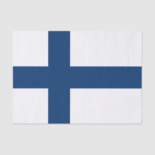 Papier Mousseline Drapeau Finlande (Recto)
