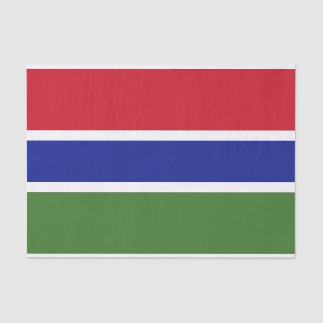 Papier Mousseline Drapeau Gambie (Recto)