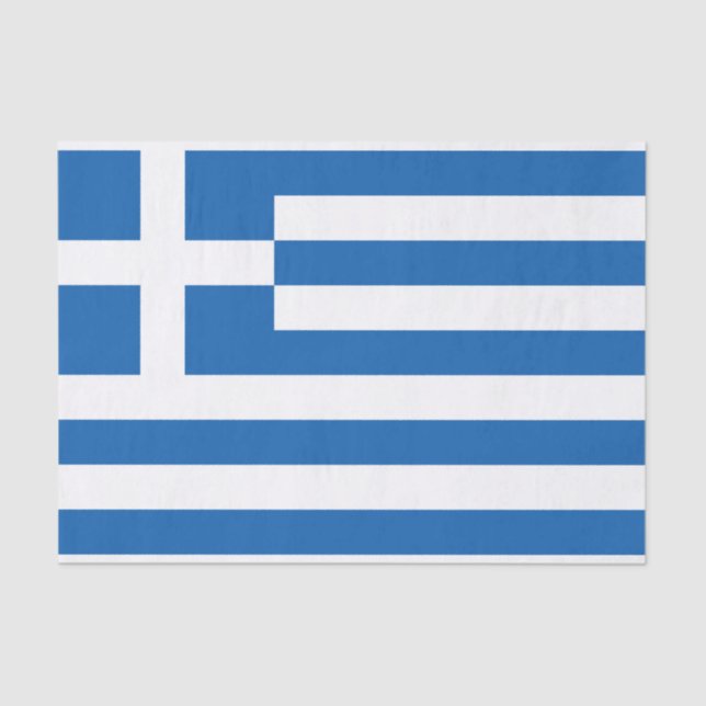 Papier Mousseline Drapeau grec (Grèce) (Recto)