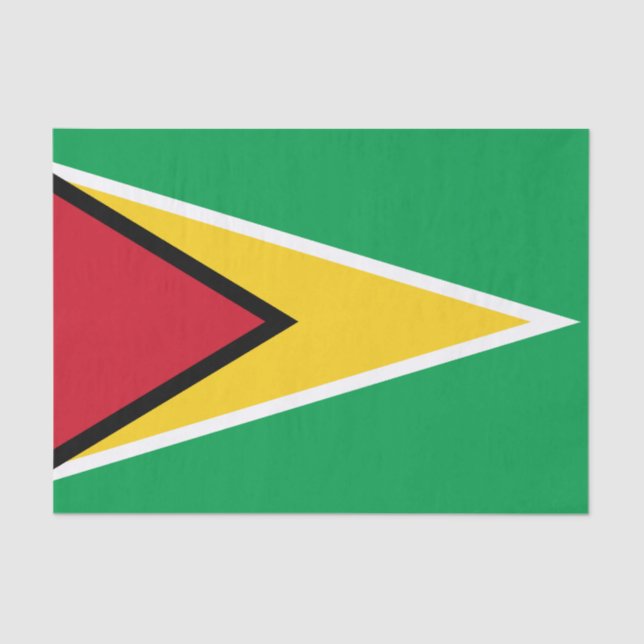 Papier Mousseline Drapeau Guyana (Recto)