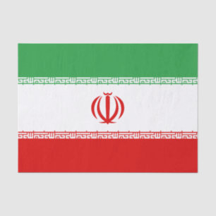 Papier Mousseline Drapeau Iran