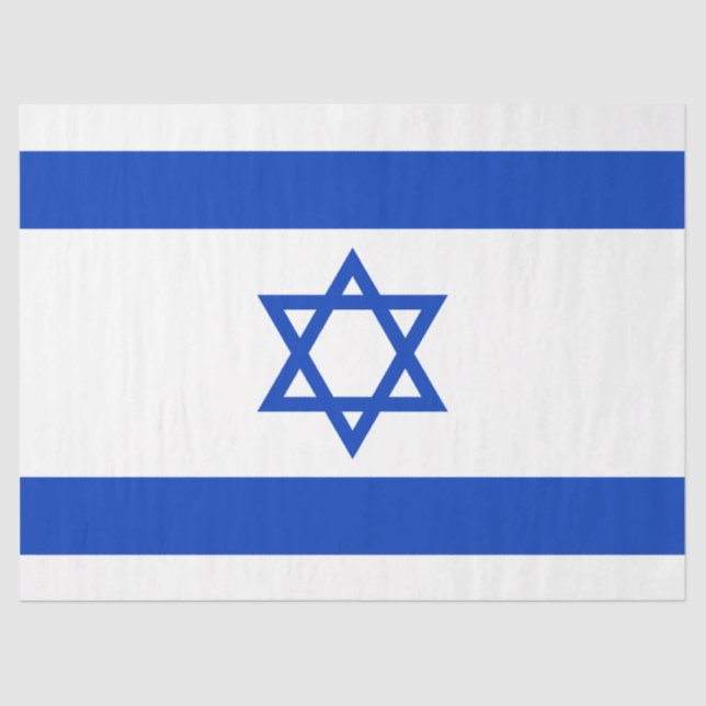 Papier Mousseline Drapeau Israël (Recto)