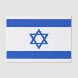 Papier Mousseline Drapeau Israël étoile bleue de David