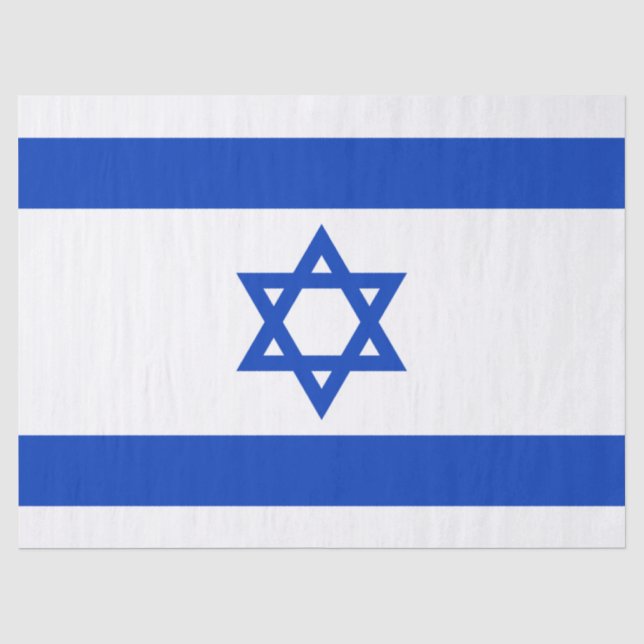 Papier Mousseline Drapeau israélien (Israël) (Recto)