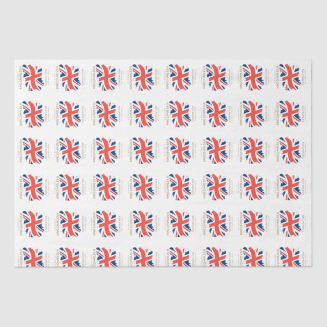 Papier Mousseline Drapeau King Charles III Union Jack (Recto)