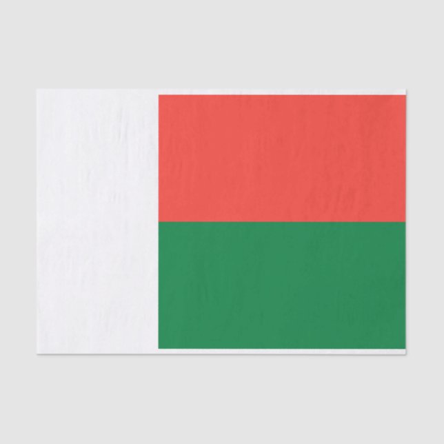 Papier Mousseline Drapeau Madagascar (Recto)