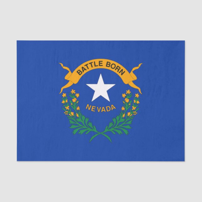 Papier Mousseline Drapeau national du Nevada (Recto)