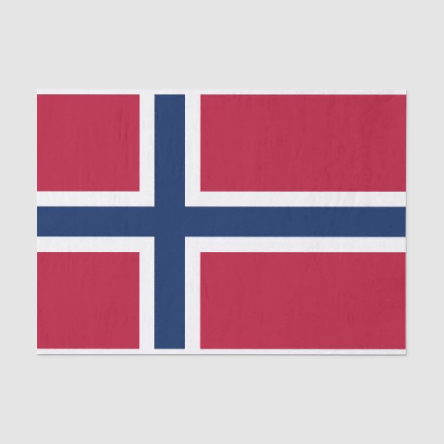 Papier Mousseline Drapeau norvégien (Recto)