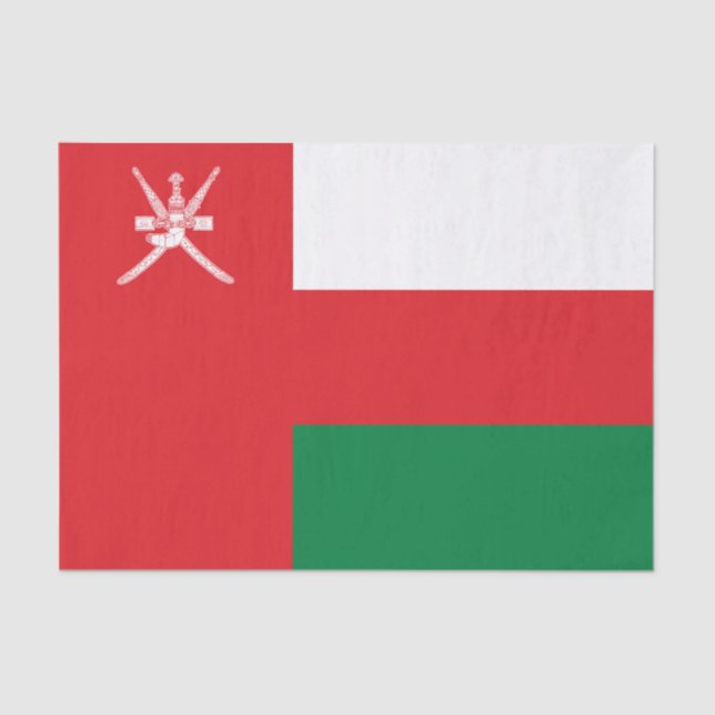 Papier Mousseline Drapeau Oman (Recto)